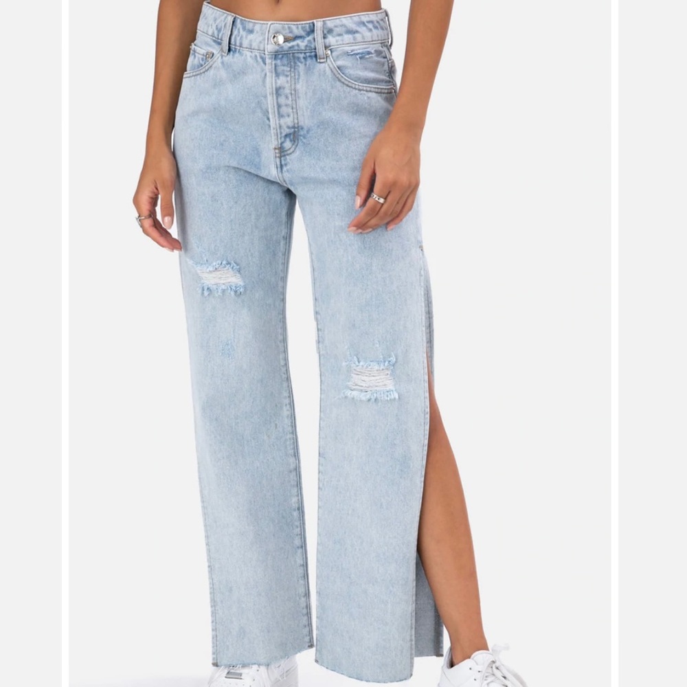 adika side slit jeans